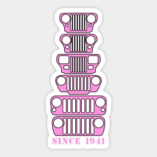 Jeep Grills Pink Logo Sticker